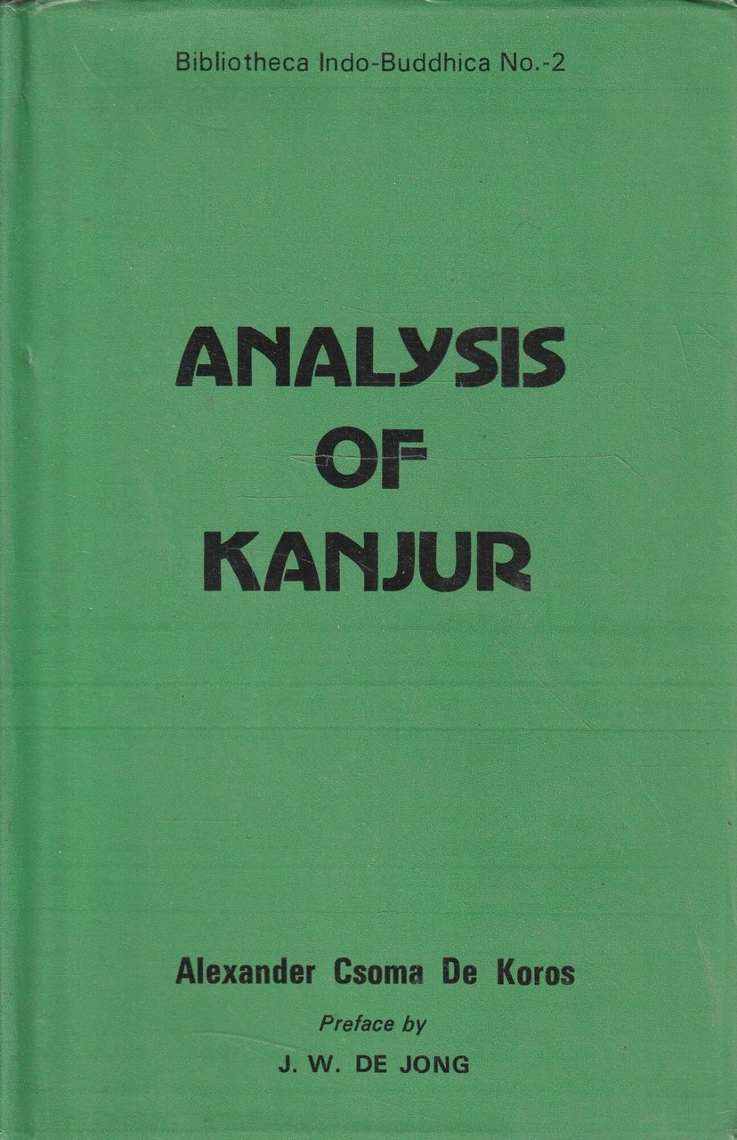 Analysis of Kanjur