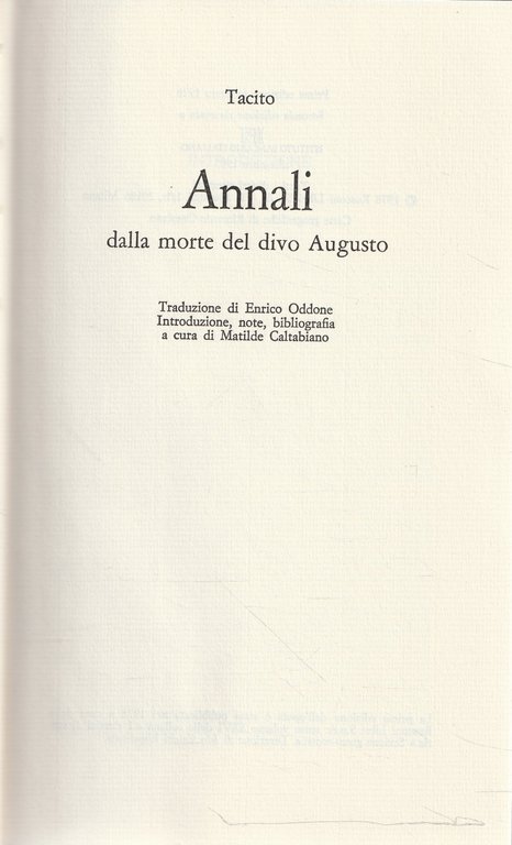 Annali dalla morte del divo Augusto