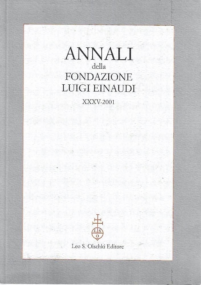 Annali della Fondazione Luigi Einaudi - XXXV-2001 | Immagine principale