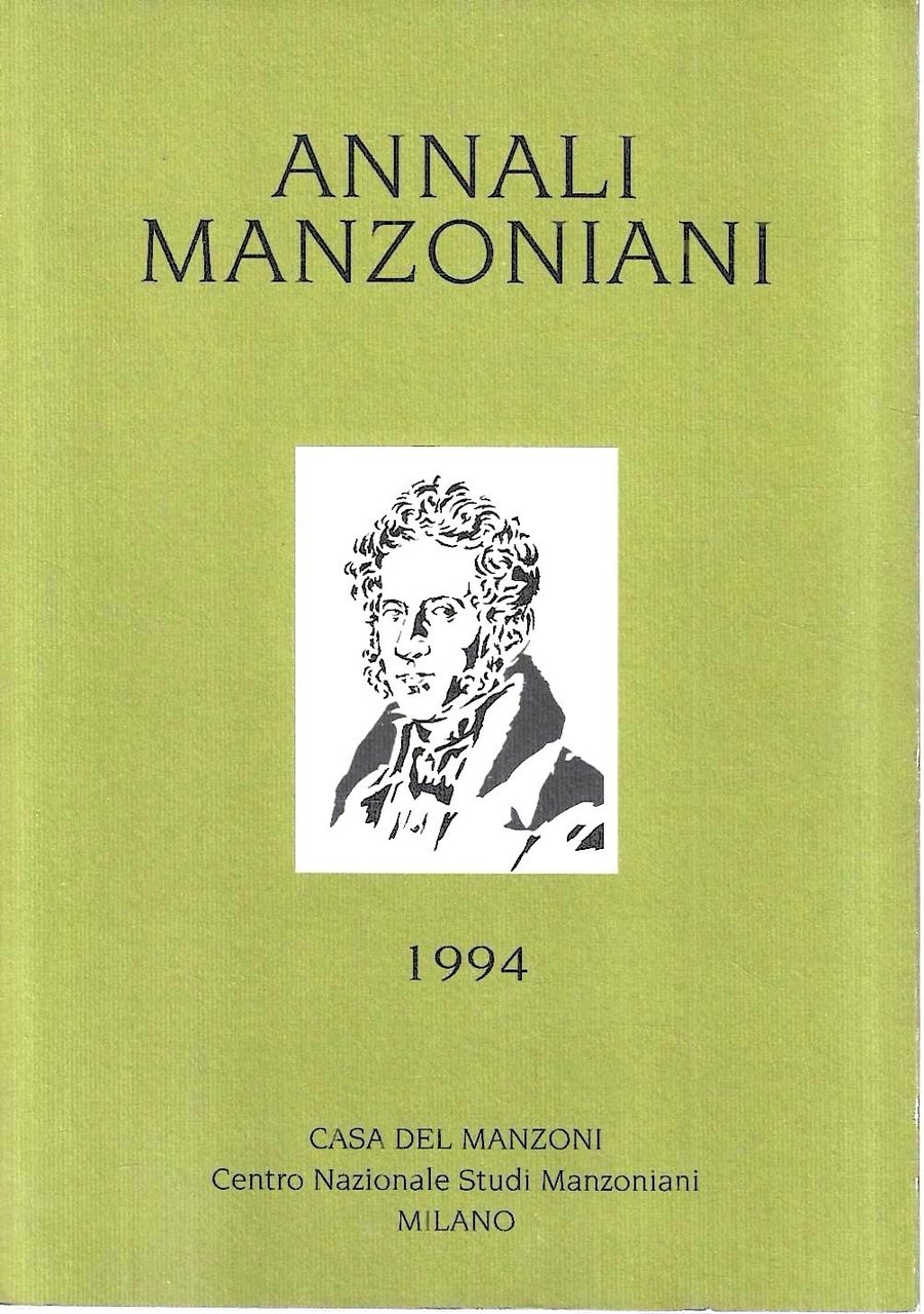 Annali Manzoniani . Nuova serie II (1994) | Immagine principale