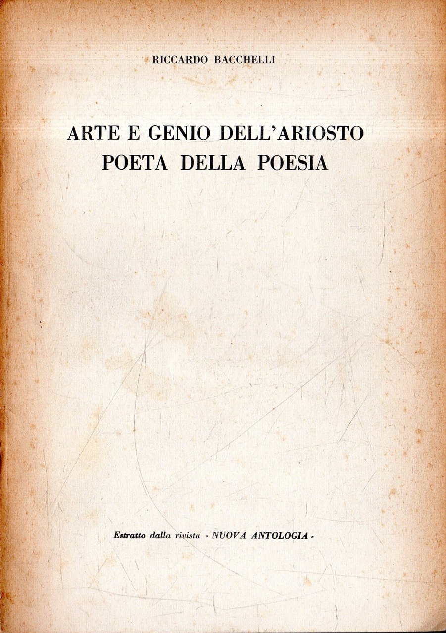 Arte e genio dell'Ariosto poeta della poesia