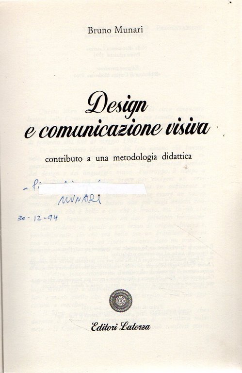 Autografato! Design e comunicazione visiva. Contributo a una metodologia didattica | Immagine Gallery 2