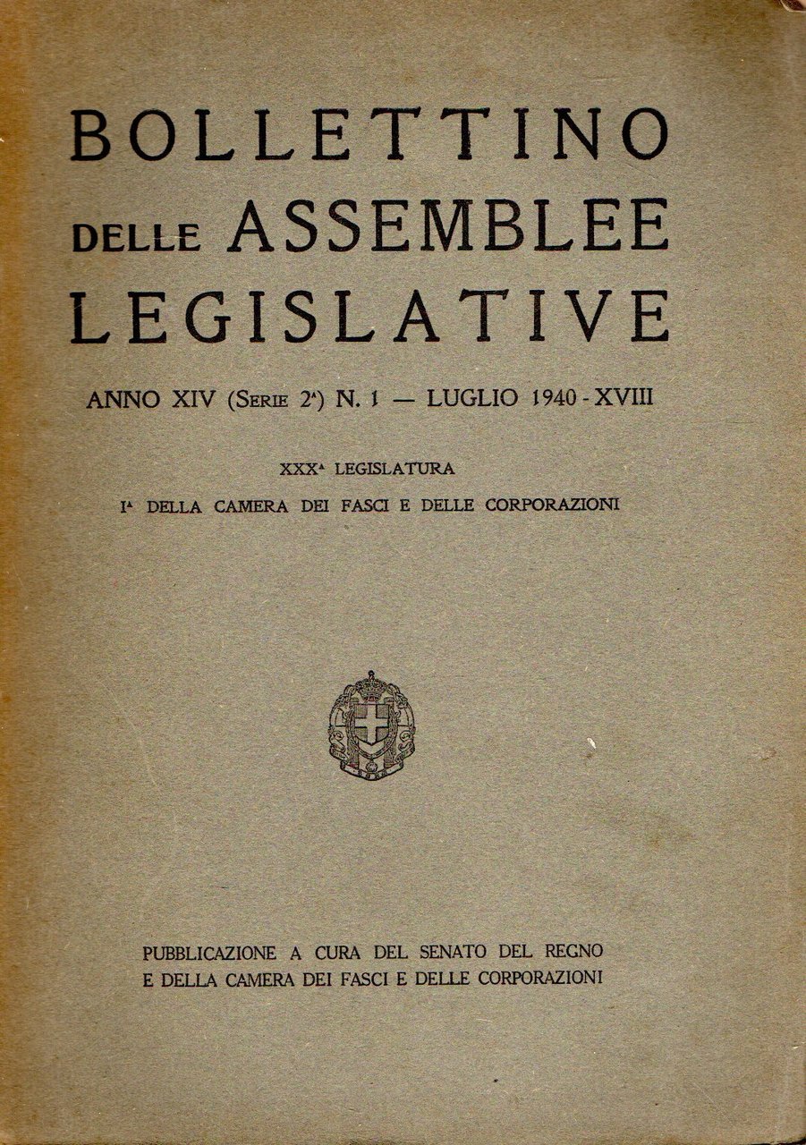 Bollettino delle Assemblee legislative : Anno XIV (serie 2 ) …