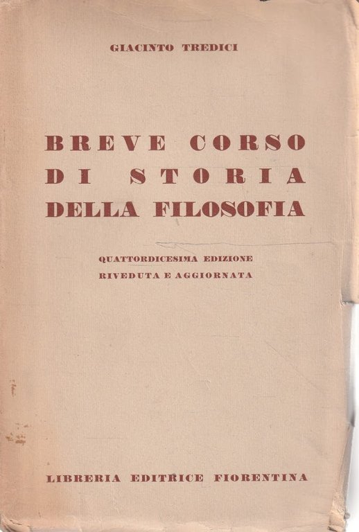 Breve corso di storia della filosofia