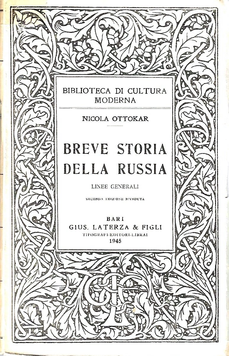 Breve storia della Russia. Linee generali (Collana "Biblioteca di Cultura …