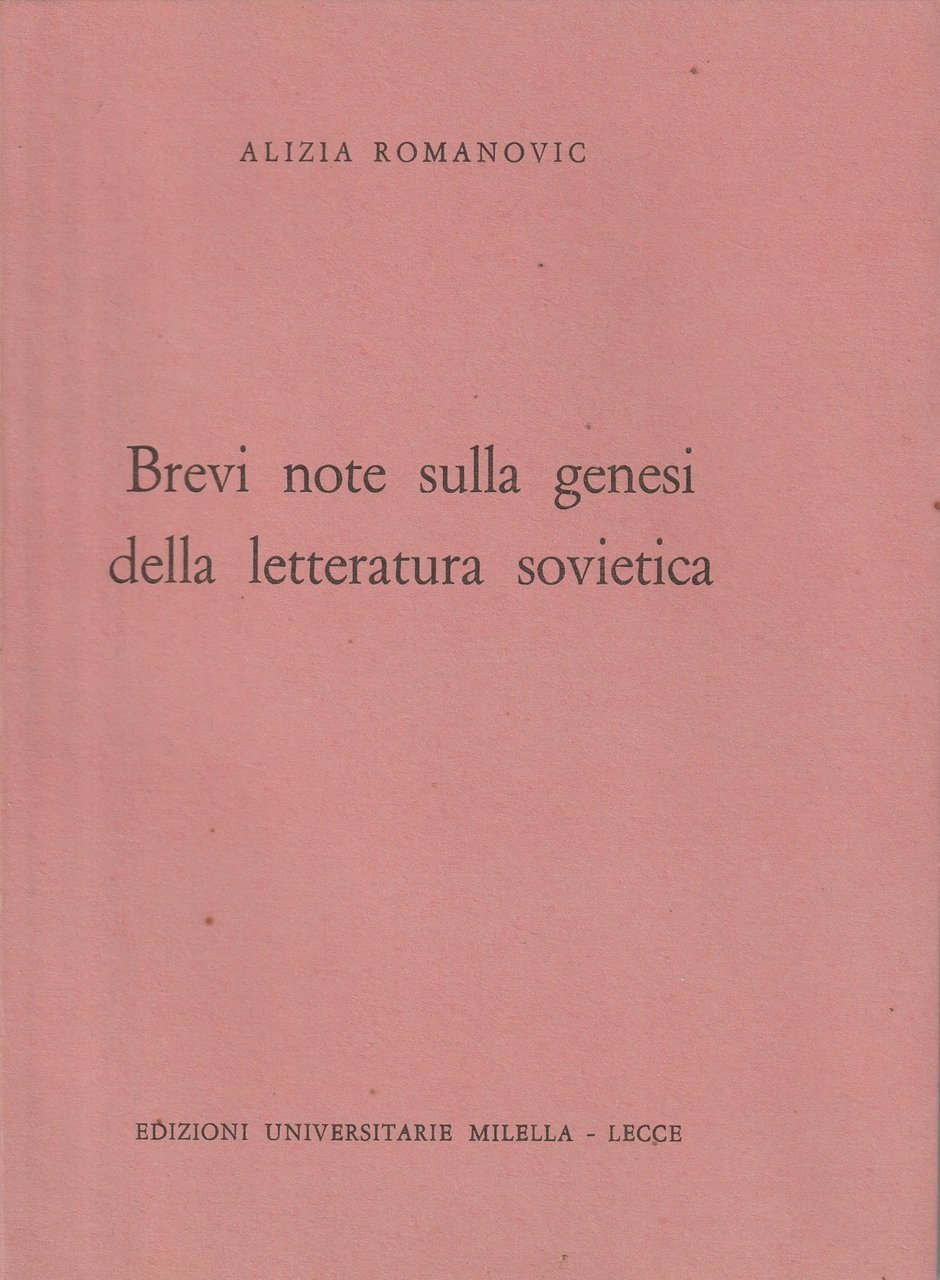 Brevi note sulla genesi della letteratura sovietica | Immagine principale