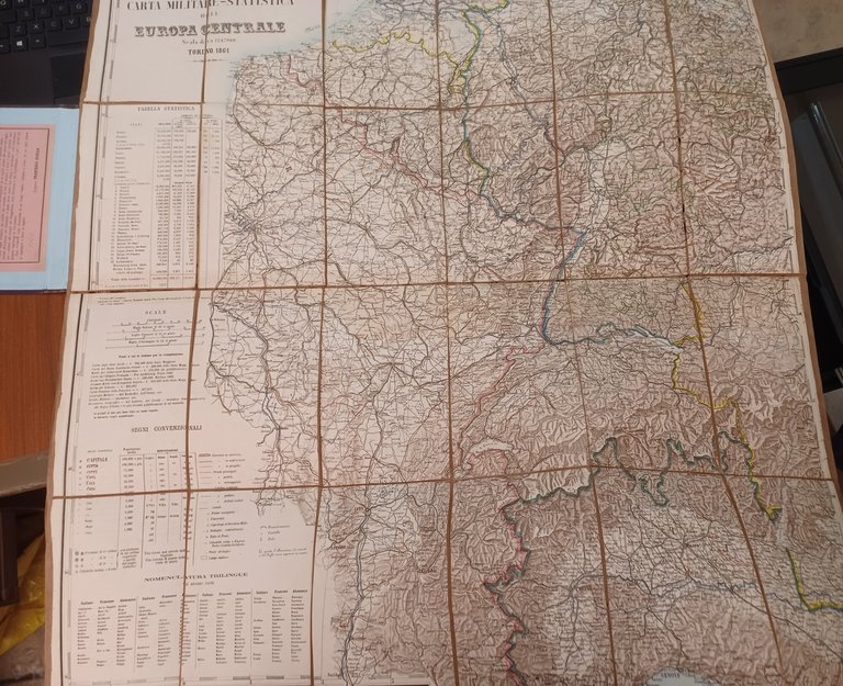 CARTA MILITARE-STATISTICA DELL'EUROPA CENTRALE. FOGLIO DEL DANUBIO. | Immagine Gallery 3