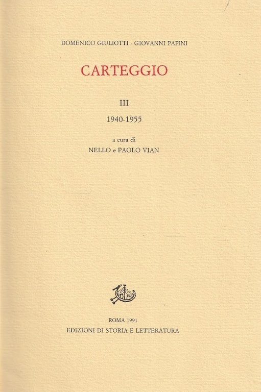 Carteggio - III - 1940-1955 | Immagine Gallery 2