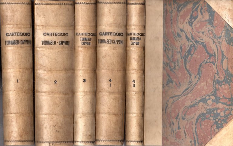 Carteggio Inedito. Dal 1833 al 1874 (5 volumi) (PRIMA EDIZIONE!)