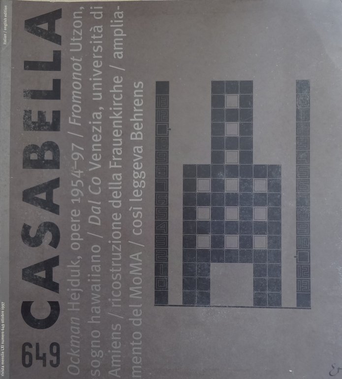 Casabella  649/1997 Rivista di urbanistica architettura e disegno industriale