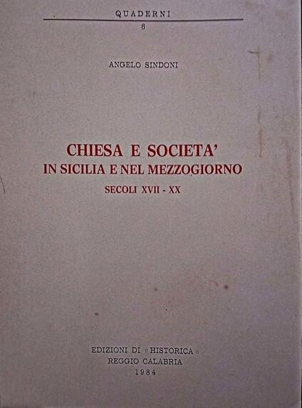 Chiesa e società in Sicilia e nel Mezzogiorno : secoli … | Immagine principale