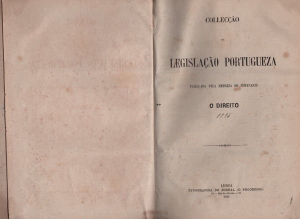 Collecçao da legislaçao portugueza. | Immagine principale