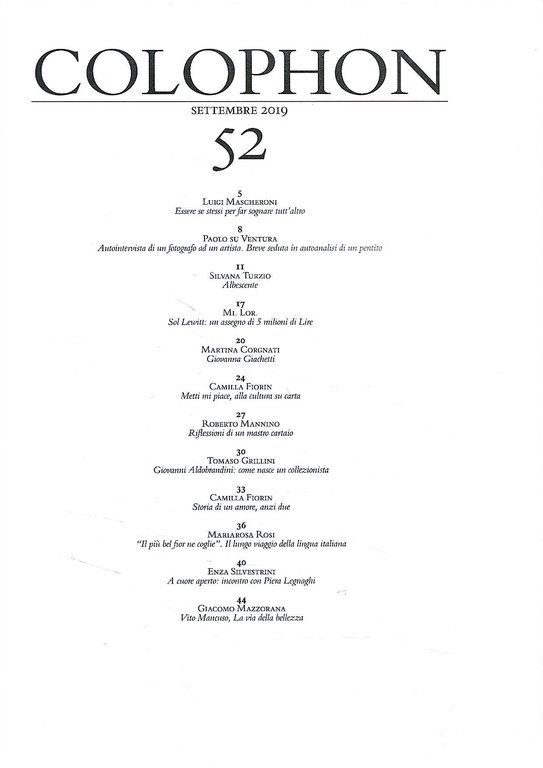 Colophon 52 - Settembre 2019 | Immagine Gallery 2