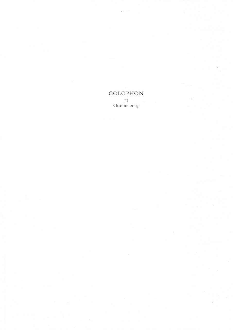 Colophon. Quadrimestrale di libri d'artista e di bei libri n. …