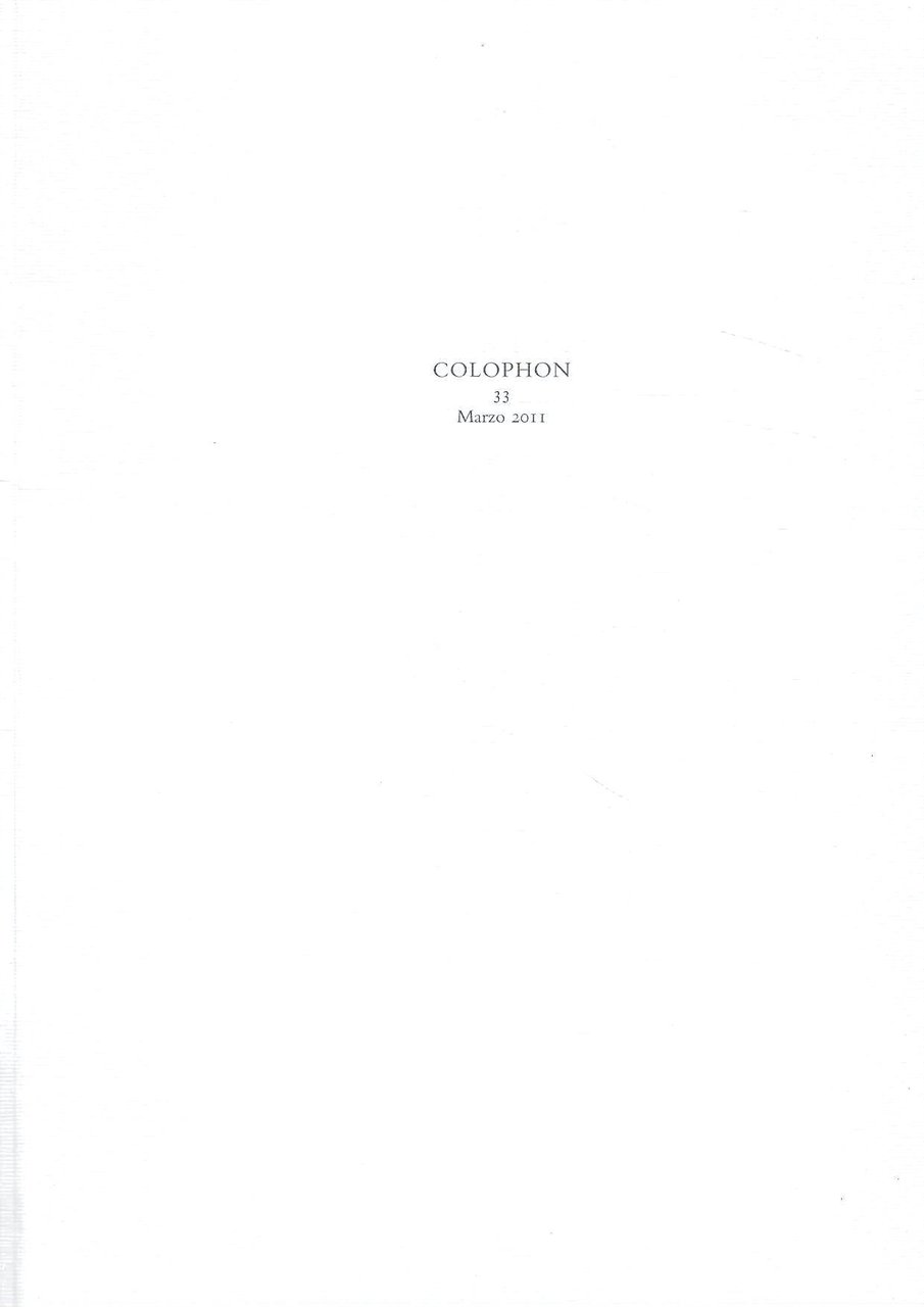 Colophon. Quadrimestrale di libri d'artista e di bei libri n. …