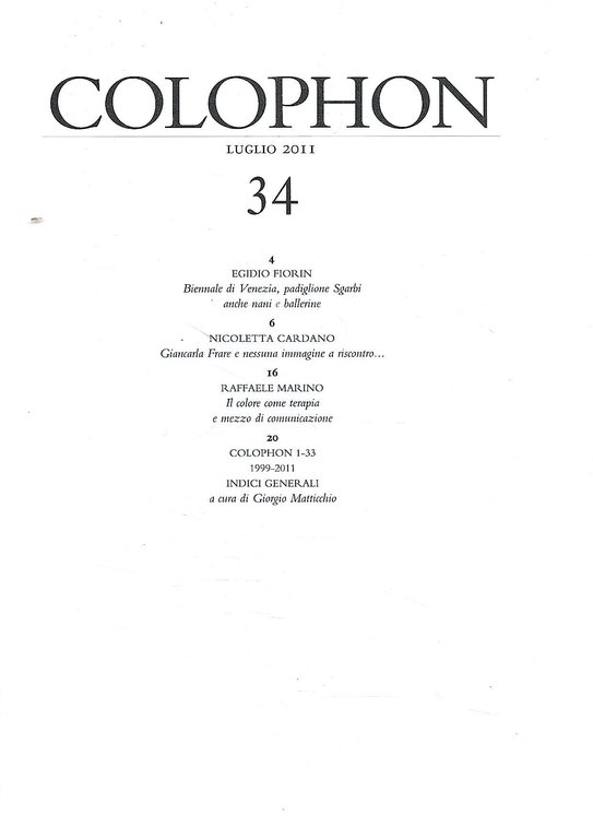 Colophon. Quadrimestrale di libri d'artista e di bei libri, n. … | Immagine Gallery 2