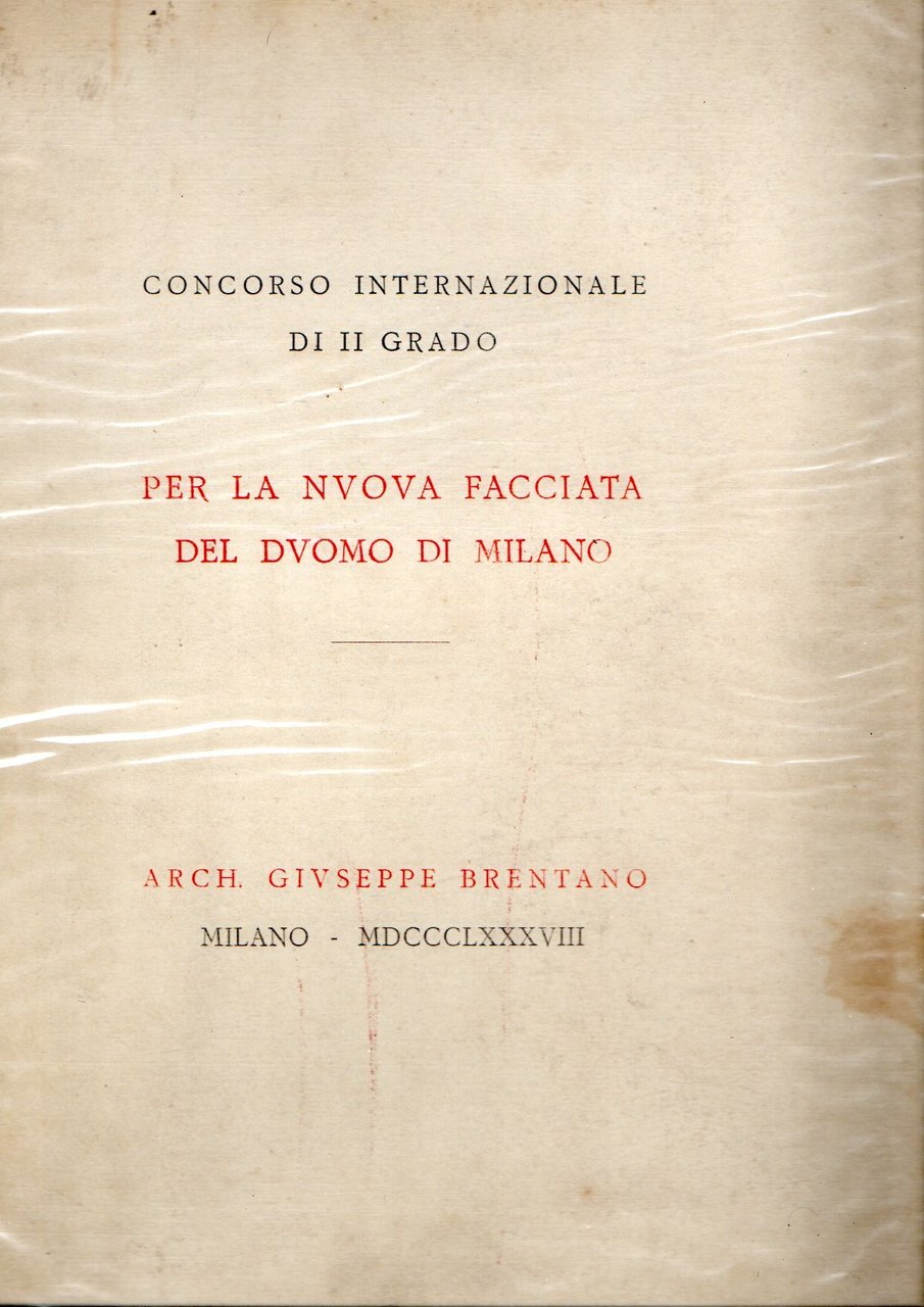 Concorso Internazionale di II Grado per la Nuova Facciata del …