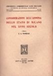 Considerazioni sull'annona dello stato di Milano nel XVIII secolo.
