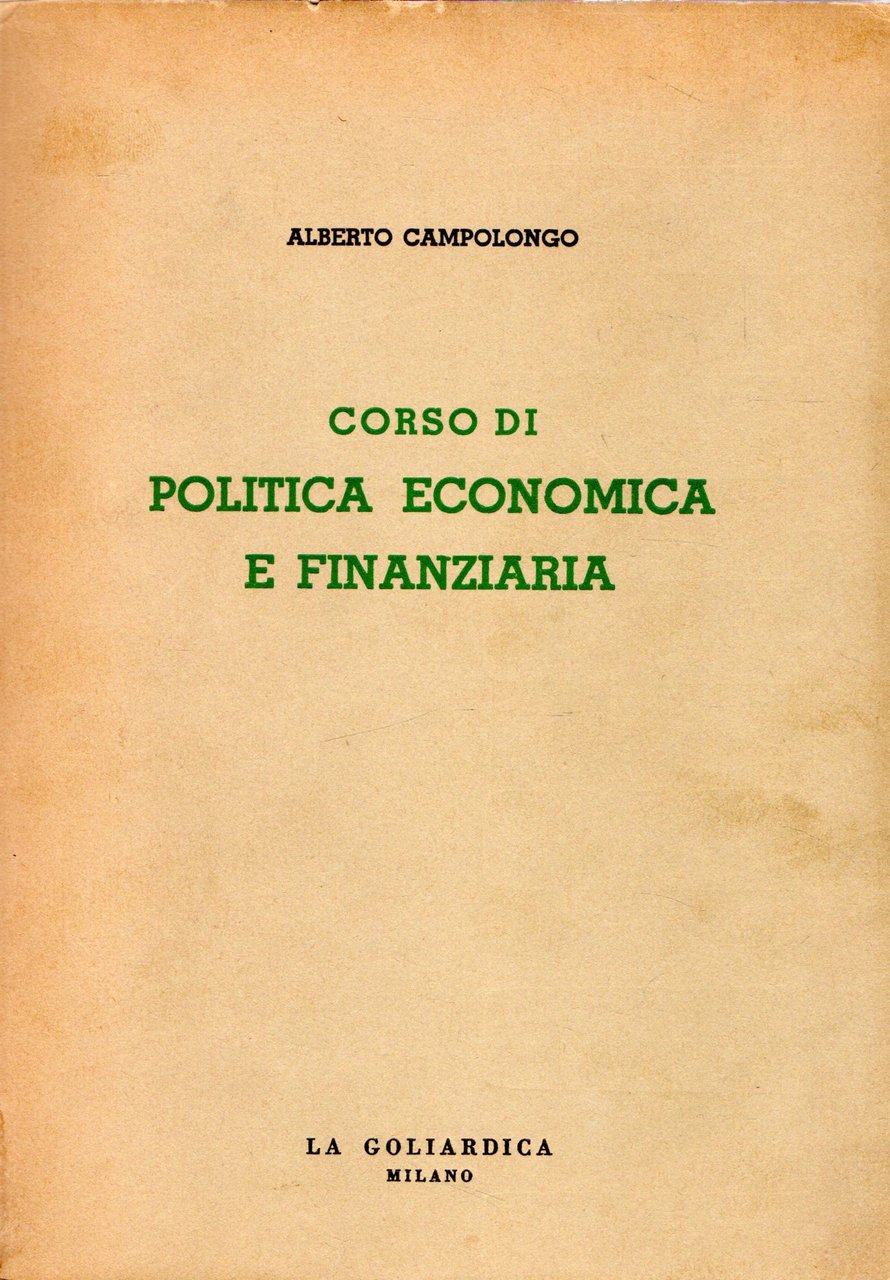 Corso di politica economica e finanziaria | Immagine principale