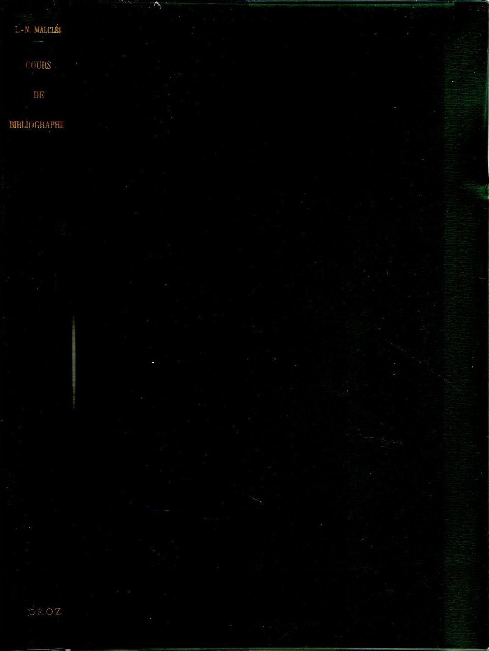 Cours de Bibliographie | Immagine principale