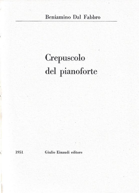 Crepuscolo del pianoforte