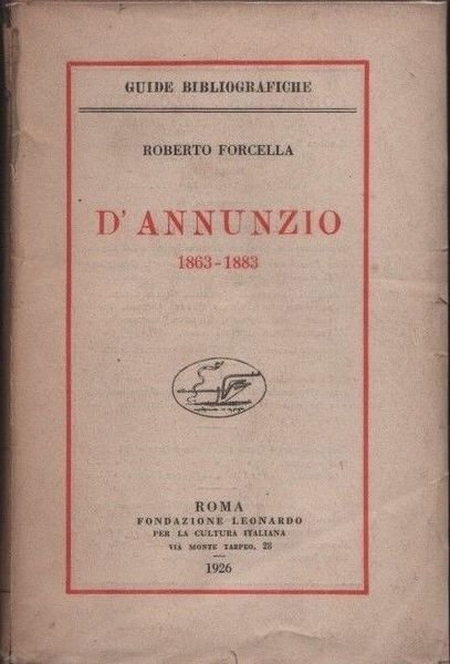 D'Annunzio 1863 - 1883. | Immagine principale