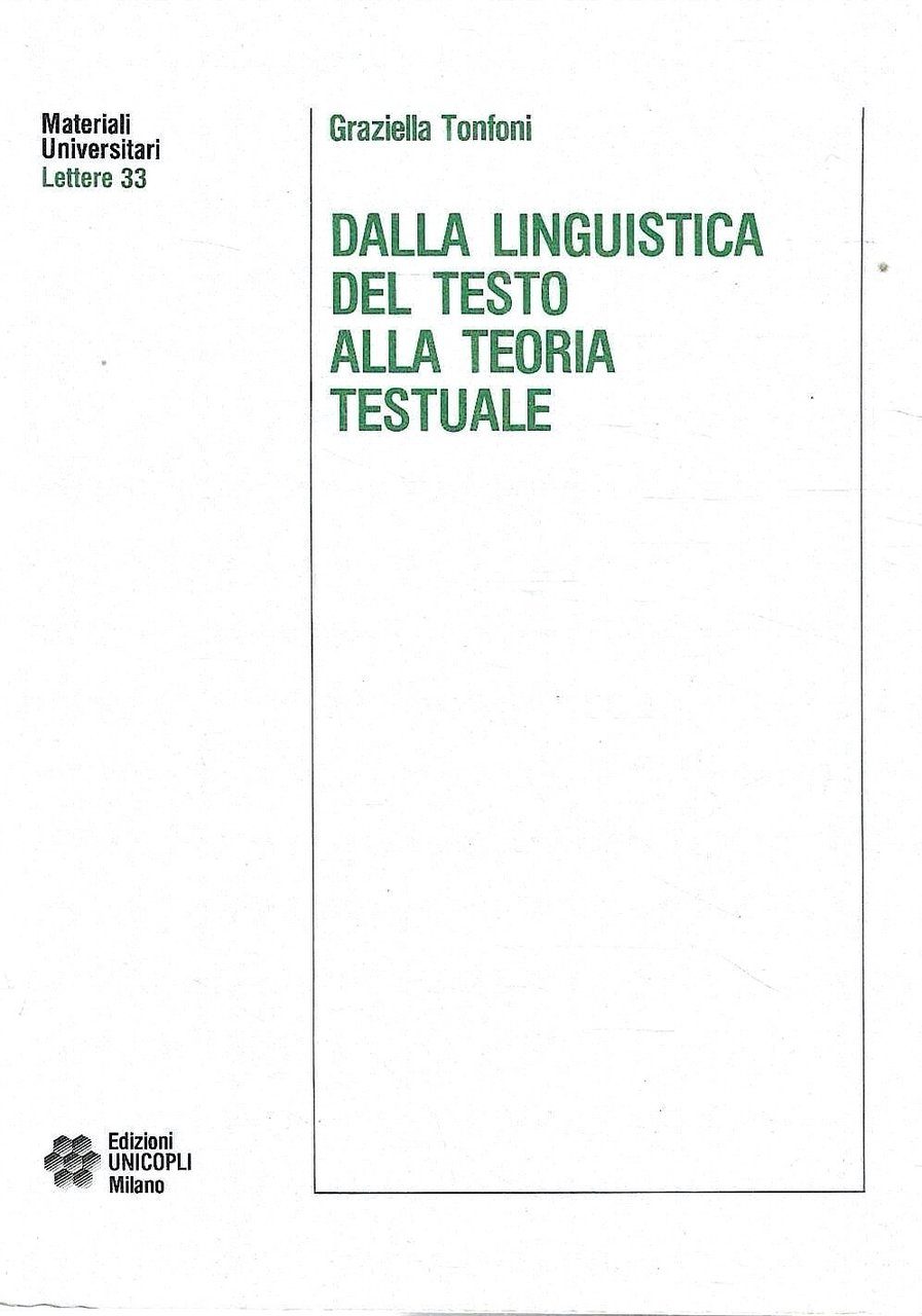 Dalla linguistica del testo alla teoria testuale | Immagine principale