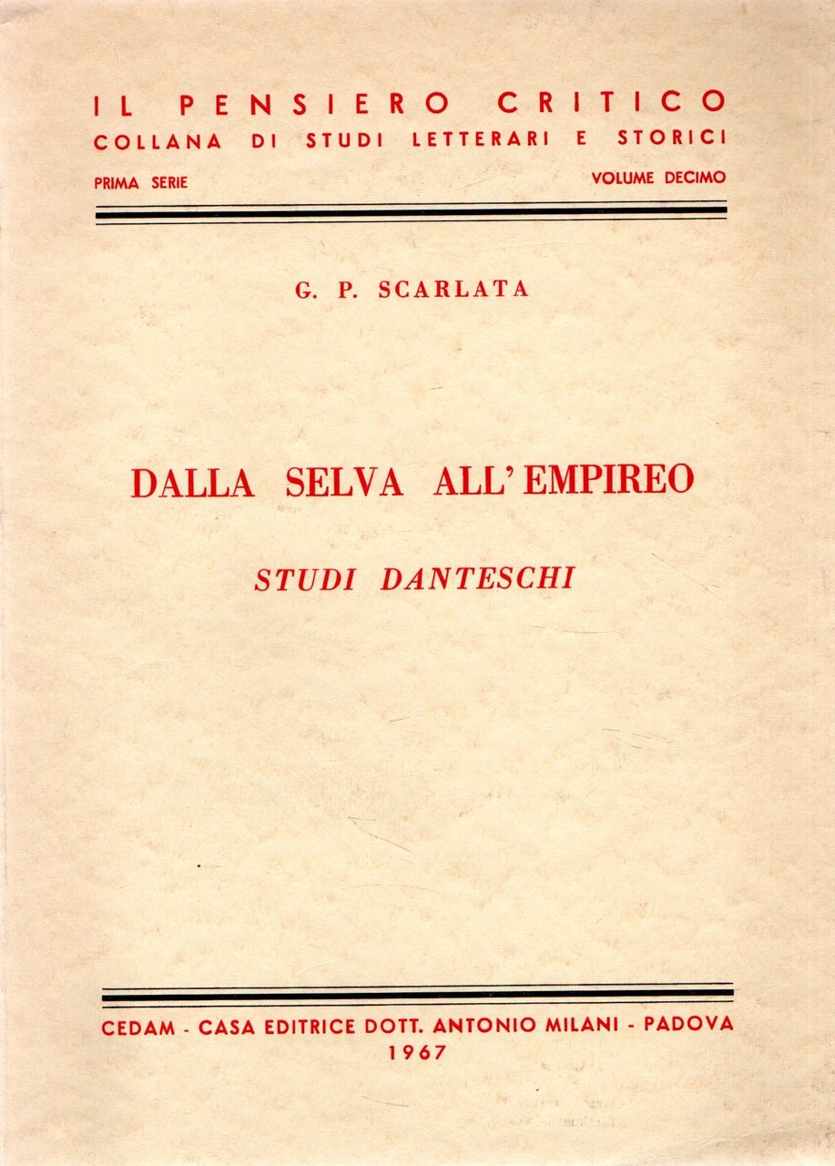 Dalla selva all'empireo : studi danteschi | Immagine principale