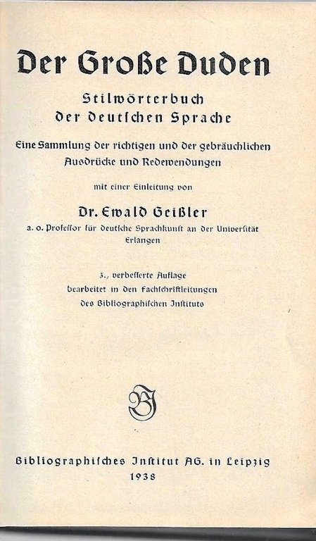 Der Grosse Duden. Stilworterbuch der Deutchen Sprache | Immagine Gallery 2