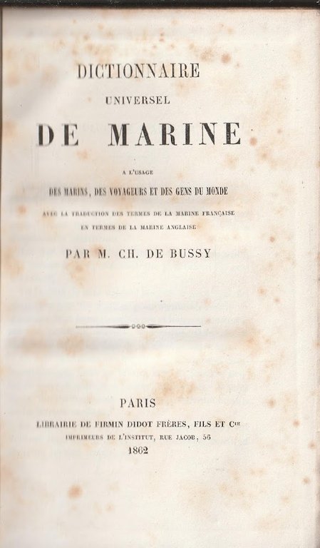 Dictionnaire Universel de marine