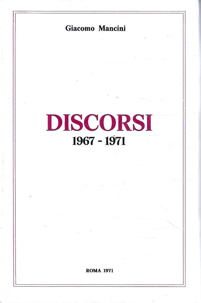 Discorsi 1967-1971 | Immagine principale