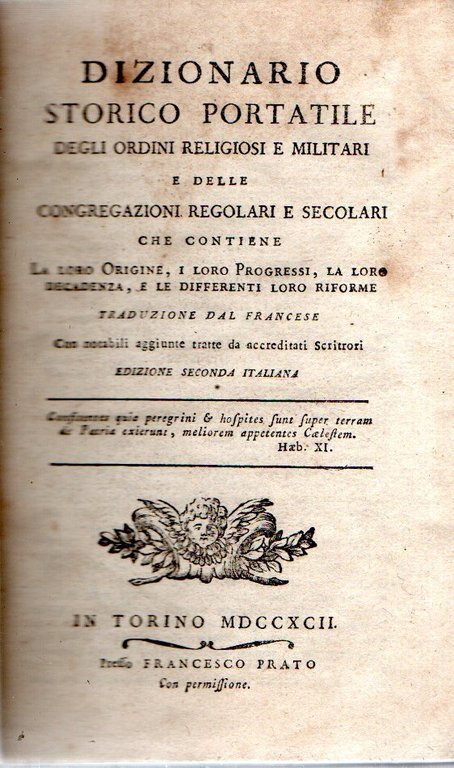 Dizionario storico portatile degli ordini religiosi e militari e delle … | Immagine Gallery 2