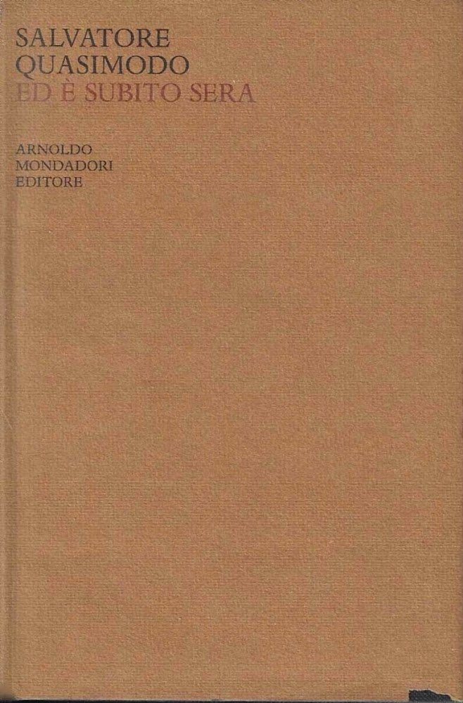 Ed è subito sera | Immagine principale