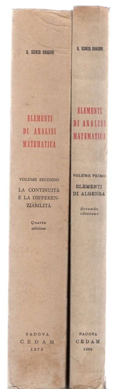 Elementi di analisi matematica; 2 volumi