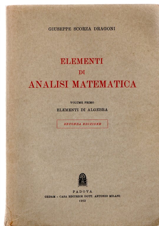 Elementi di analisi matematica; 2 volumi