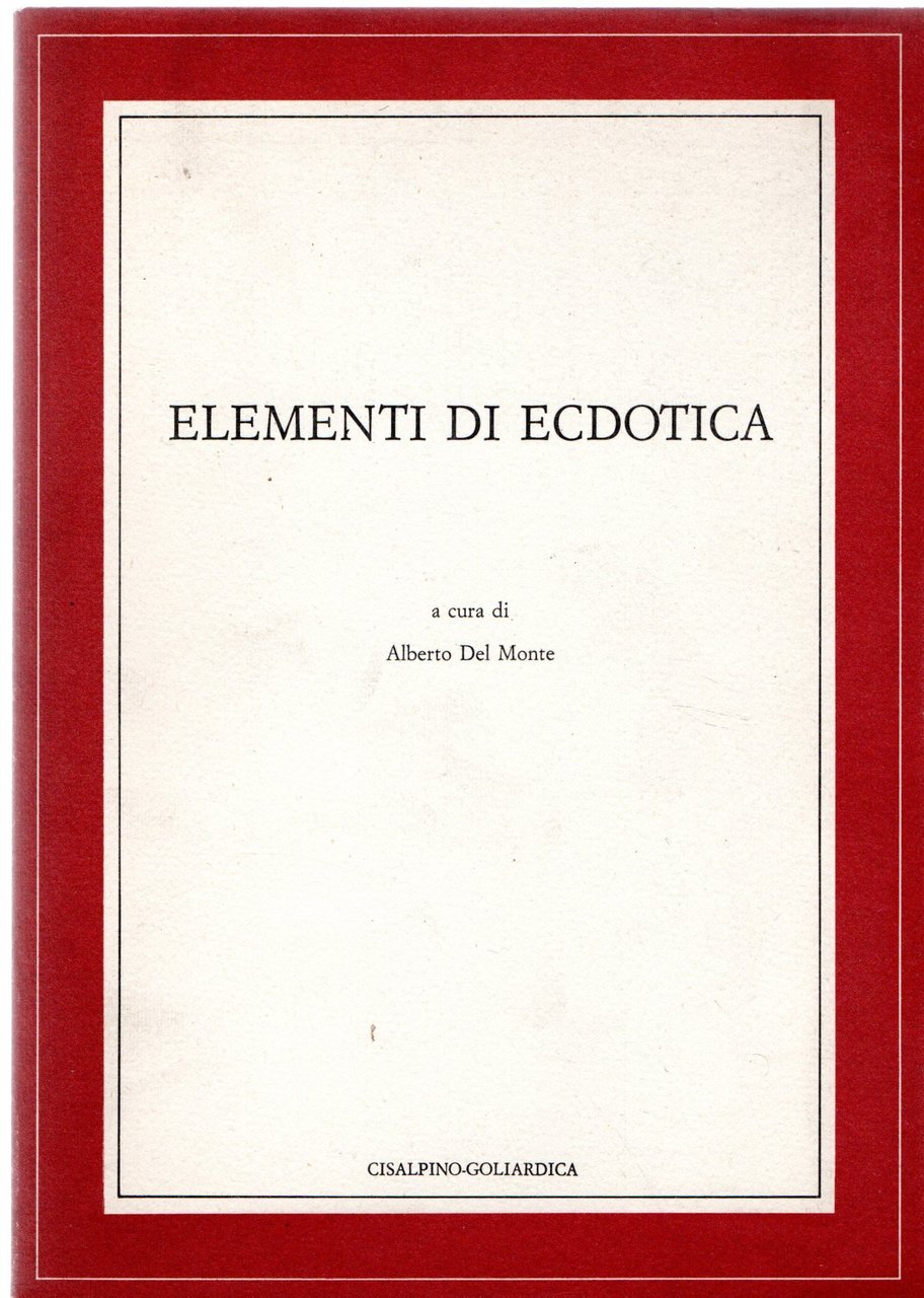 Elementi di ecdotica | Immagine principale