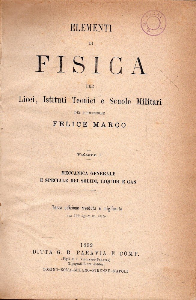 Elementi di Fisica (2 vol.): 1. Meccanica Generale - 2. …