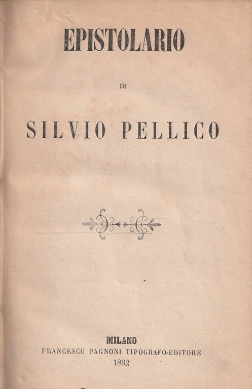 Epistolario di Silvio Pellico