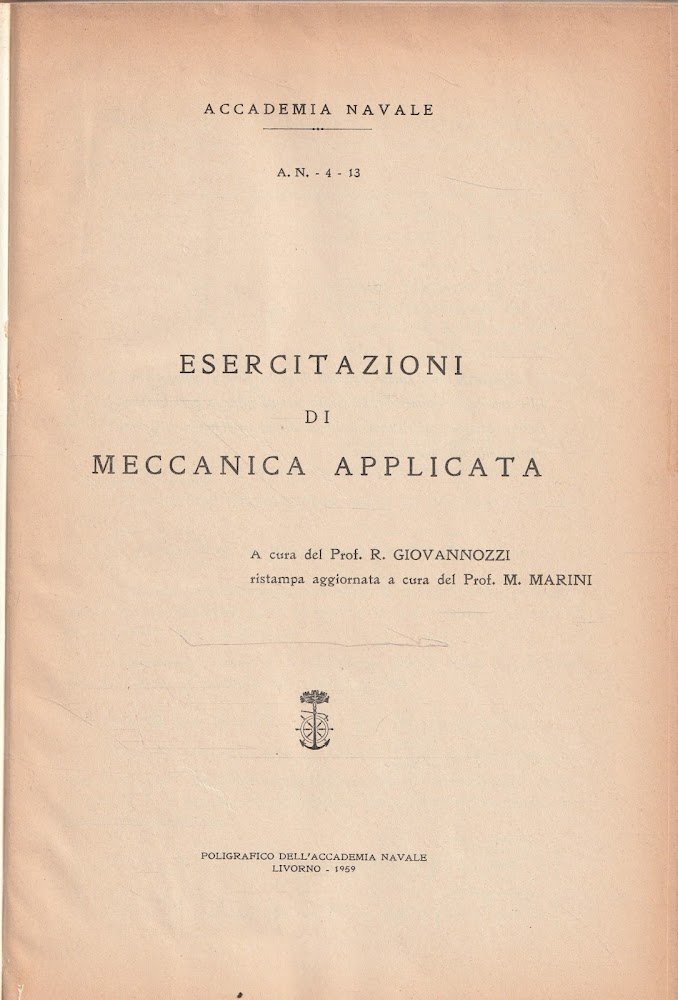 Esercitazioni di Meccanica Applicata