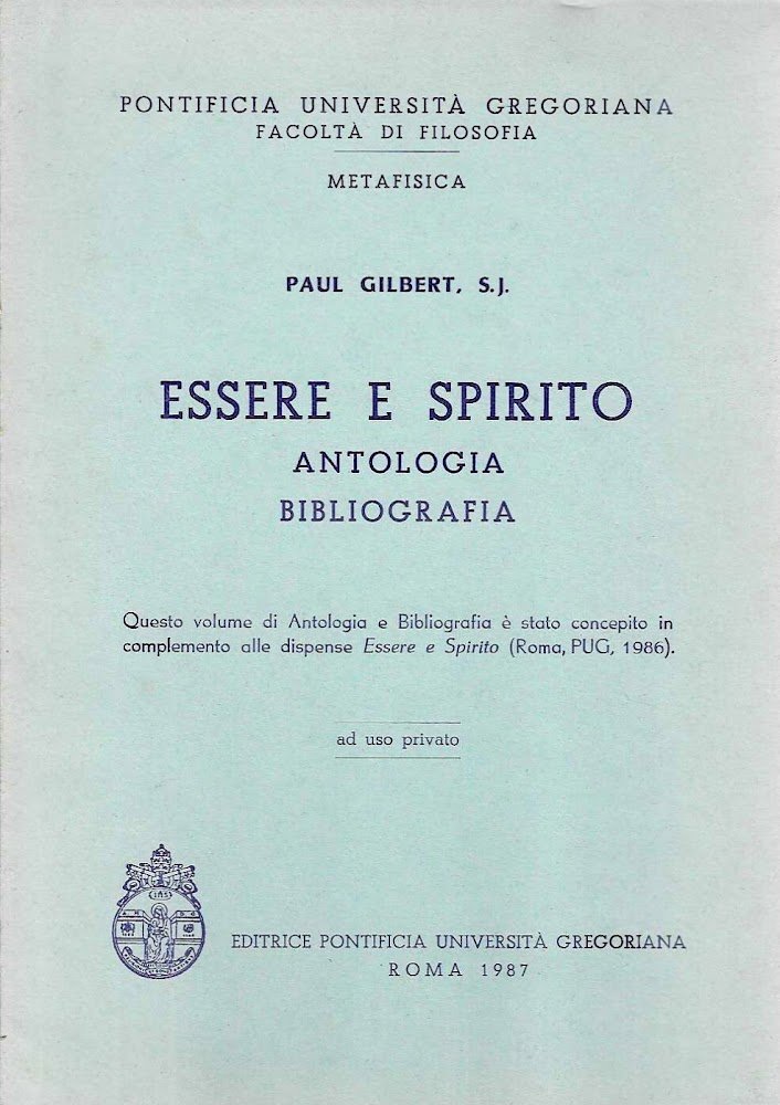 Essere e spirito. Antologia bibliografica