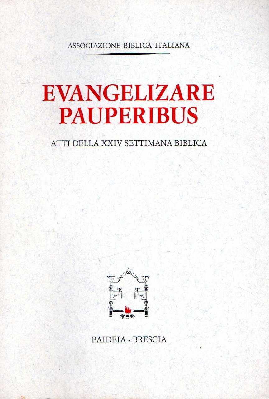 Evangelizare pauperibus : Atti della XXIV settimana biblica | Immagine principale