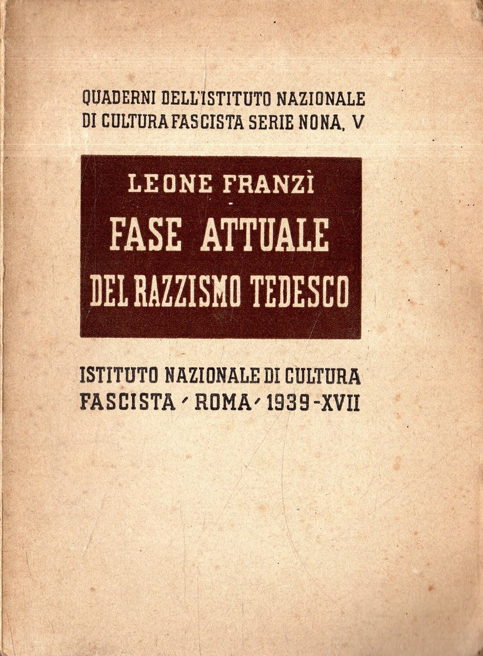 Fase attuale del razzismo tedesco