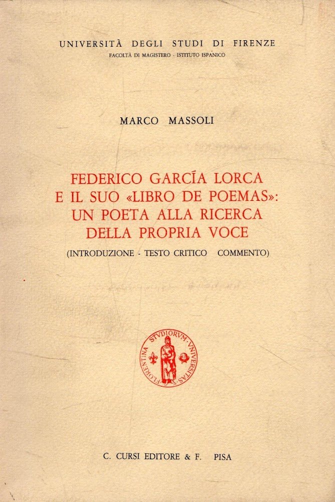 Federico Garcìa Lorca e il suo libro "Libro de poemas": …