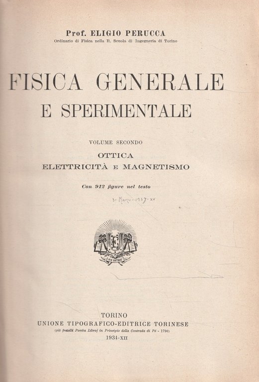 Fisica generale e sperimentale. Volume 2 Ottica elettricità e magnetismo