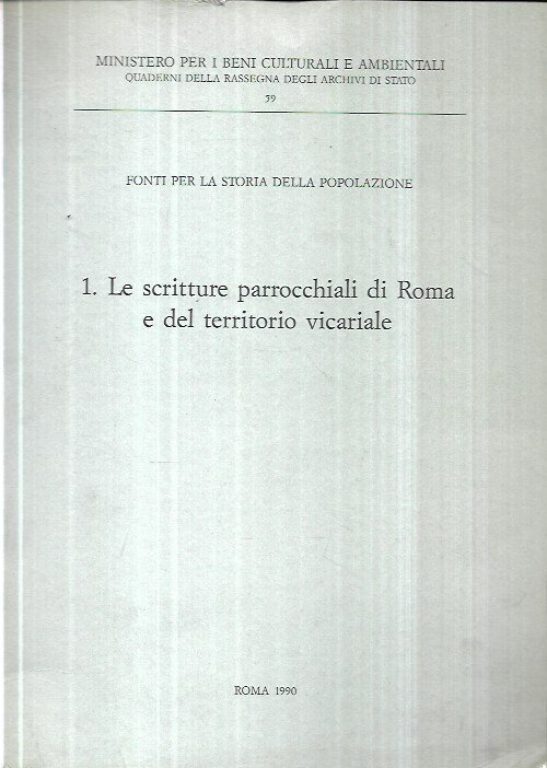 Fonti per la storia della popolazione. Le scritture parrocchiali di … | Immagine principale