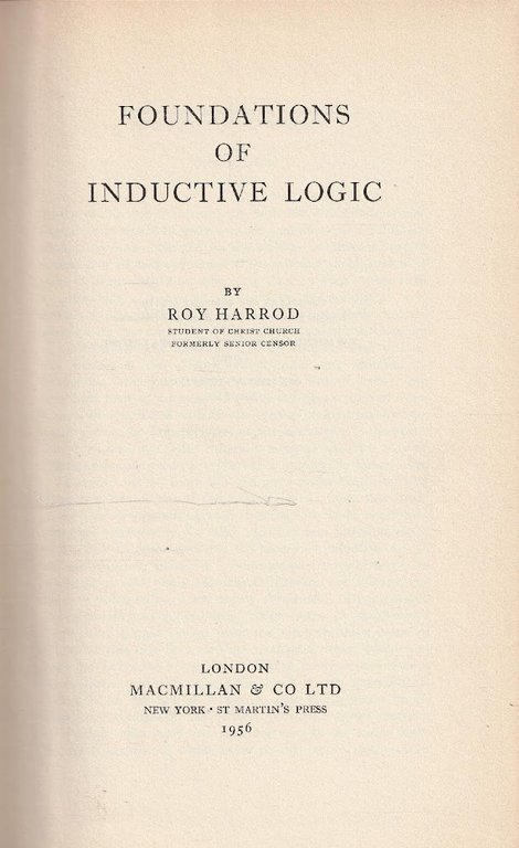 Foundations of inductive logic