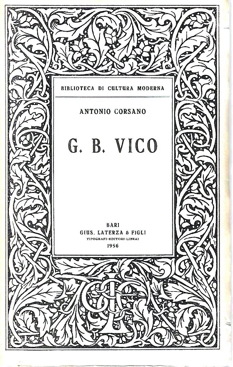 G.B. Vico (Collana "Biblioteca di Cultura Moderna")