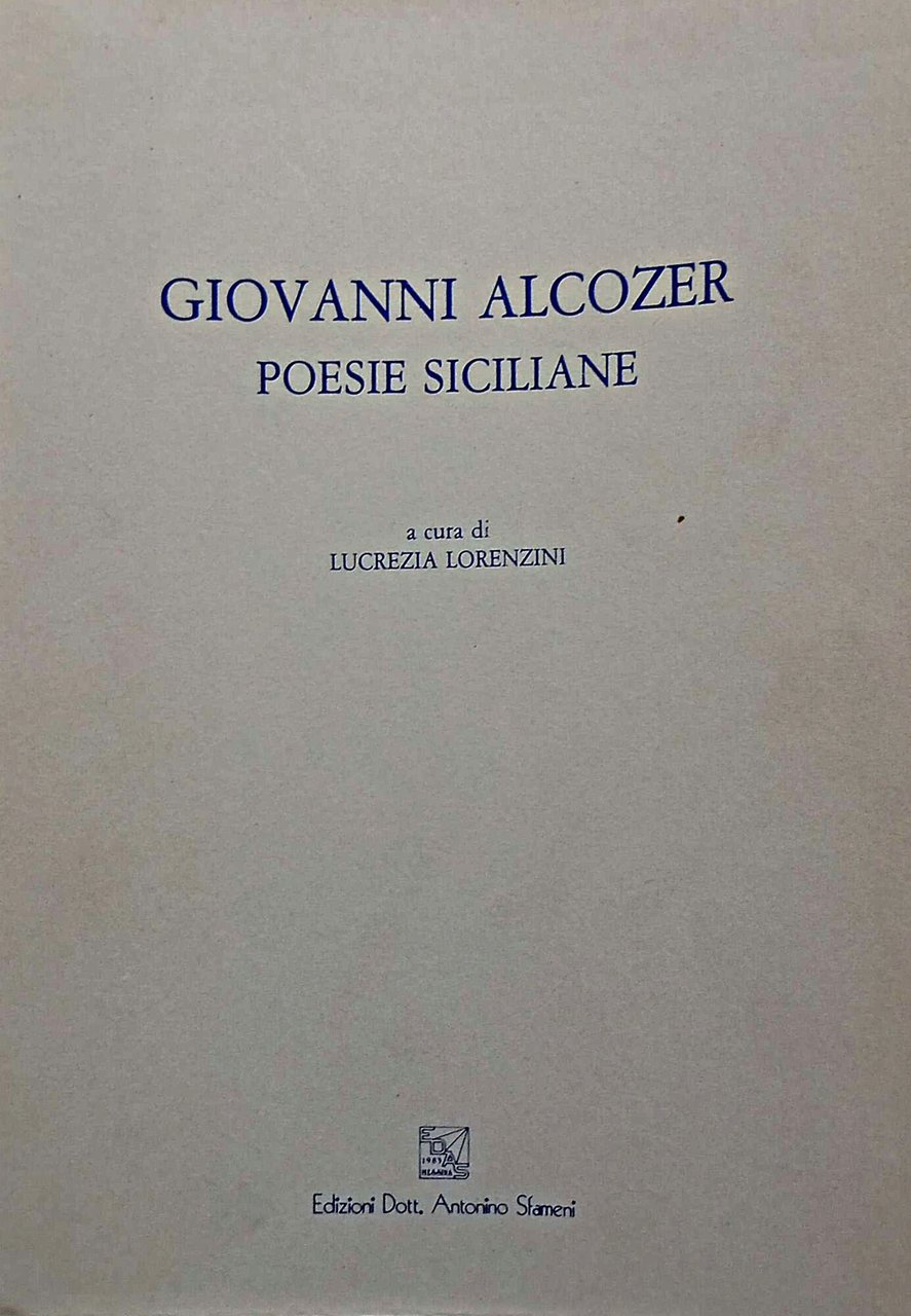 Giovanni Alcozer poesie siciliane