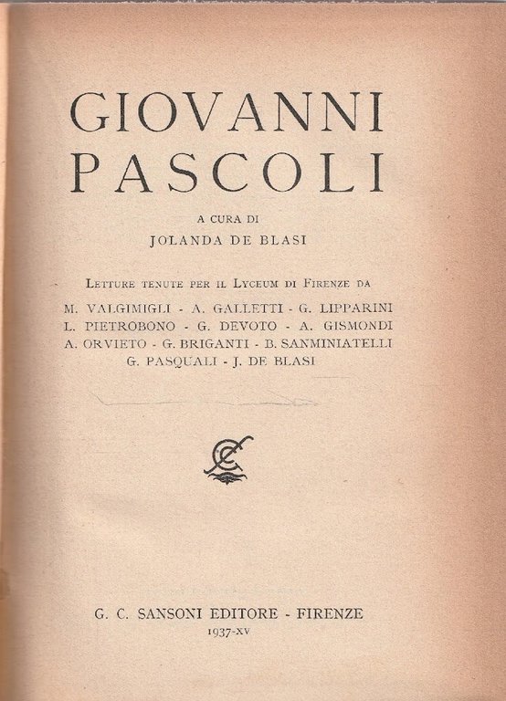Giovanni Pascoli