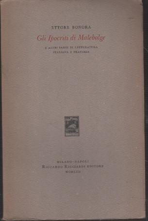 Gli ipocriti di Malebolge e altri saggi di letteratura italiana …